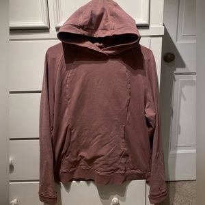 LULU LEMON pink distressed soft hoodie
